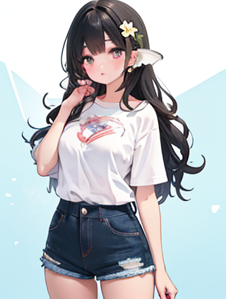 如何通过绘画展现“裤子勒出的凹痕”这一细节——以女生为主题的设计思路